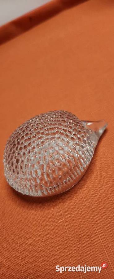 Jeż figurka Clear Art Glass HEDGEHOG PAPERWEIGHT Gliwice