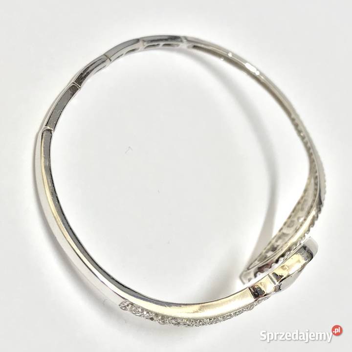 Złota BRANSOLETKA BIAŁE złoto i CZARNE perły Warszawa