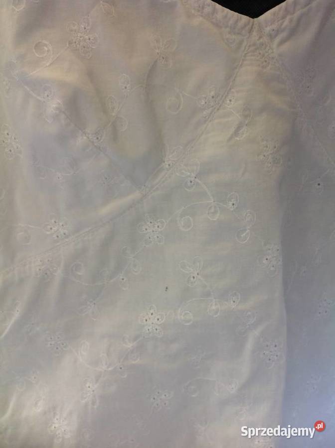 Top Haftowany Biały Damski LOOK XS New Look