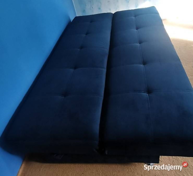 wersalka Doris rozkładana granatowa elegancka Rokitno Szlacheckie