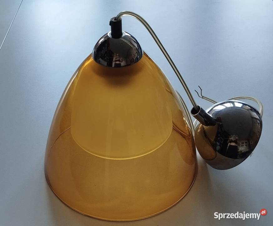 lampa sufitowa vintage żółta szkło mazowieckie Warszawa