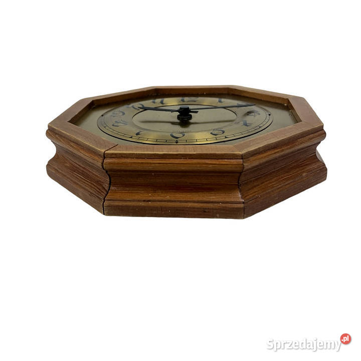 Zegar ścienny Weimar Ośmiokątny Mosiądz i Drewno Warszawa