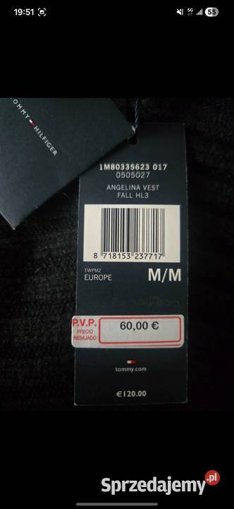 Sweter bez rękawów czarny Tommy Hilfiger stan Swetry i golfy zachodniopomorskie