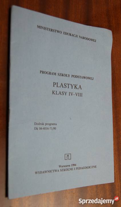 Program szkoły podstawowej Plastyka IVVIII Parczew sprzedam