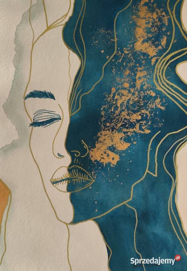 Akwarela Akwarelka Obraz pt Złoty oddech zachodniopomorskie