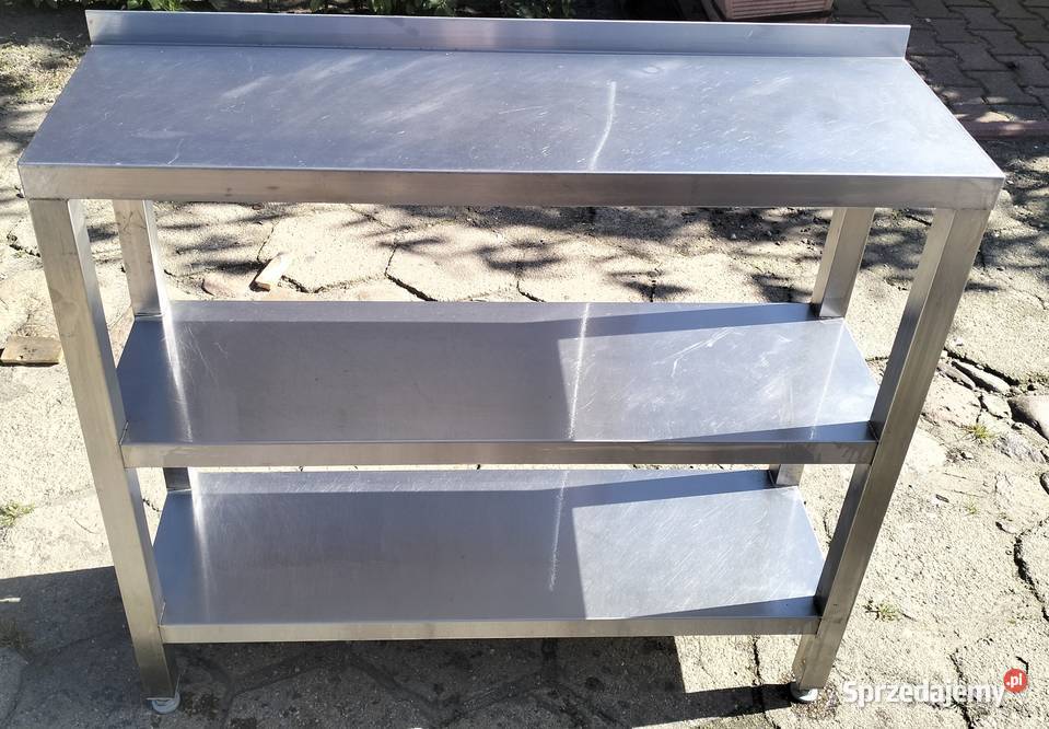 Stół gastrnomiczny z 2ma półkami 100x30x90 Słupia Kapitulna