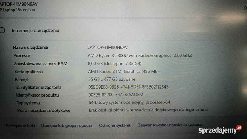 Laptop HP 15seq2022nw Katowice