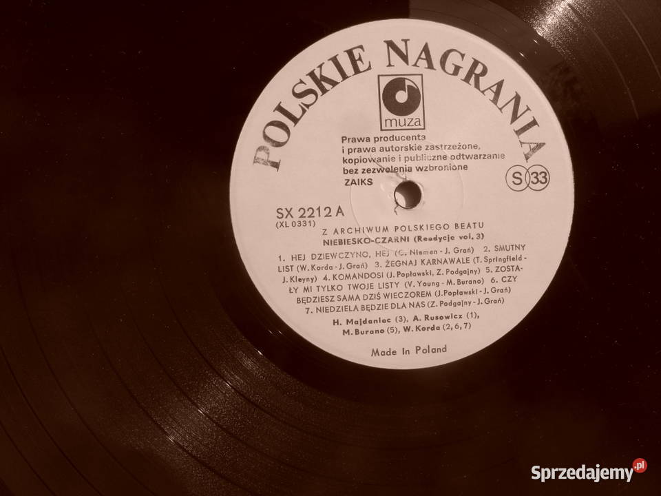 Rock LP Z archiwum Polskiego beatu NIEBIESKO Wołów