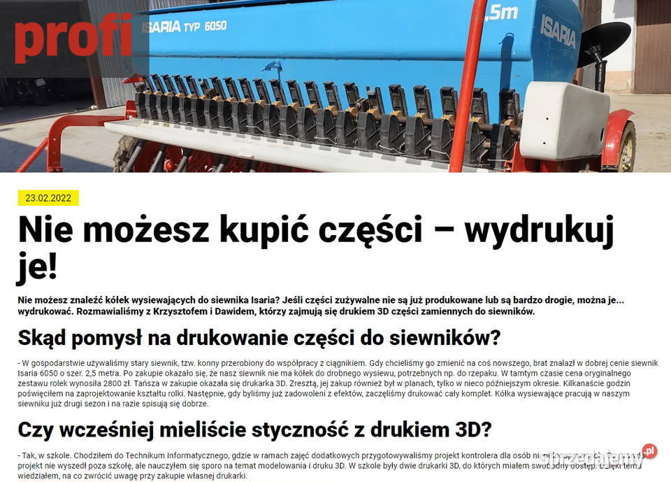 Części do siewnika Isaria RolkiZasuwaKolanko Rokietnica