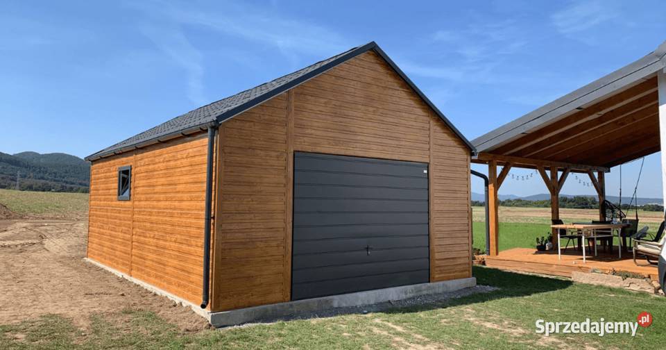 Garaż Blaszany hala wiata 10x6 lamele 2x brama