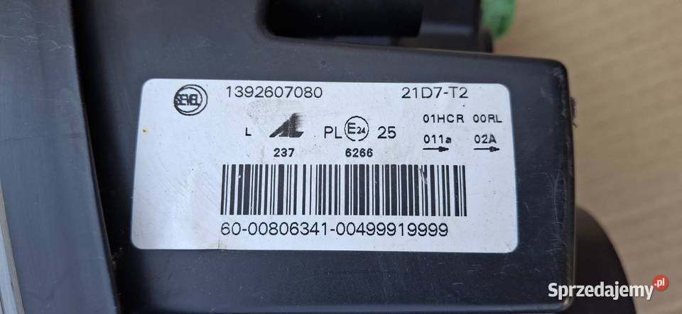 DUCATO JUMPER BOXER LIFT REFLEKTOR LED LEWY lewe Bieleń