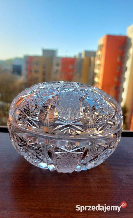 Piękna bombonierka kryształowa PRL Wrocław sprzedam