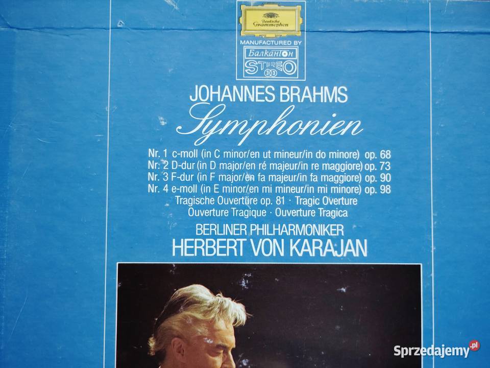 Johannes Brahms Symfonie 1 4 albumy winylowe wielkopolskie Wronki