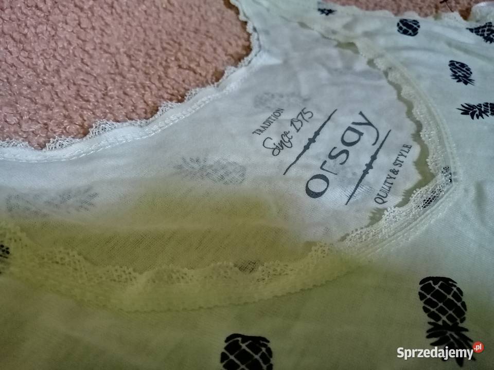 ORSAY bluzka Top z Koronką 100 BAWEŁNA NOWY Leszno