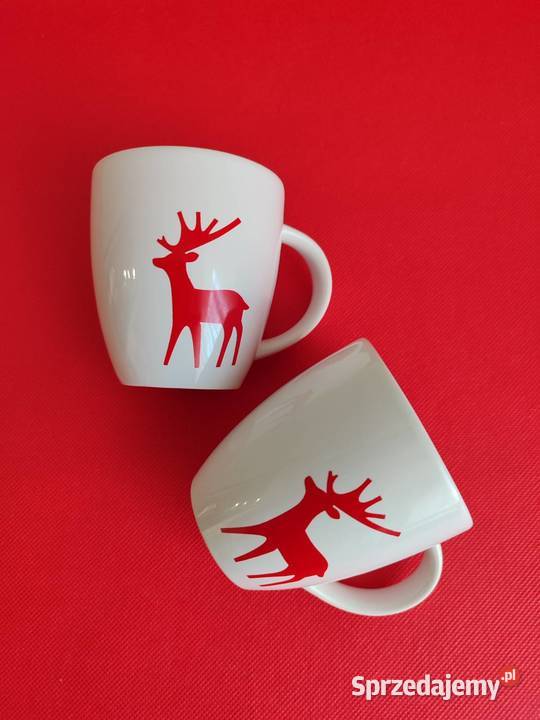 Dwa ceramiczne kubki Renifery śląskie Katowice