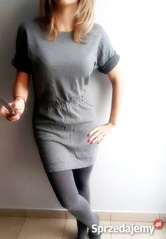 Reserved szara dzianinowa sukienka Nowa Moda i Styl Grudziądz