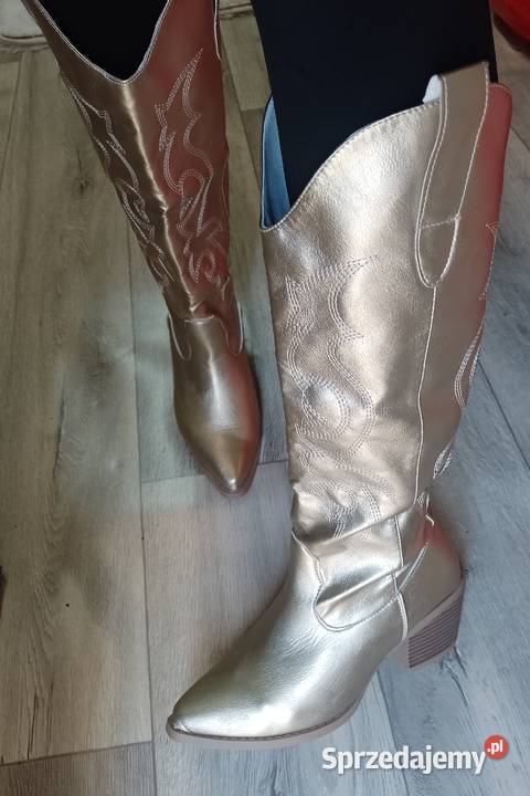 3940 Złote Wyszywane Kozaki kowbojki wieczorowe Kraków