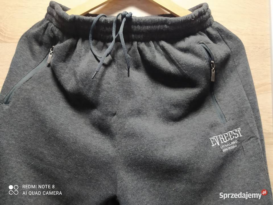 Spodnie męskie ocieplane dresowe Odzież sportowa