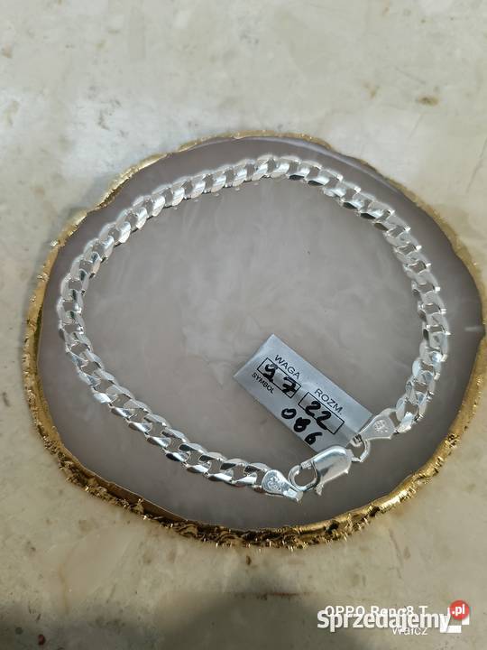 Srebrna Nowa bransoletka dł22pr925 Wałcz sprzedam