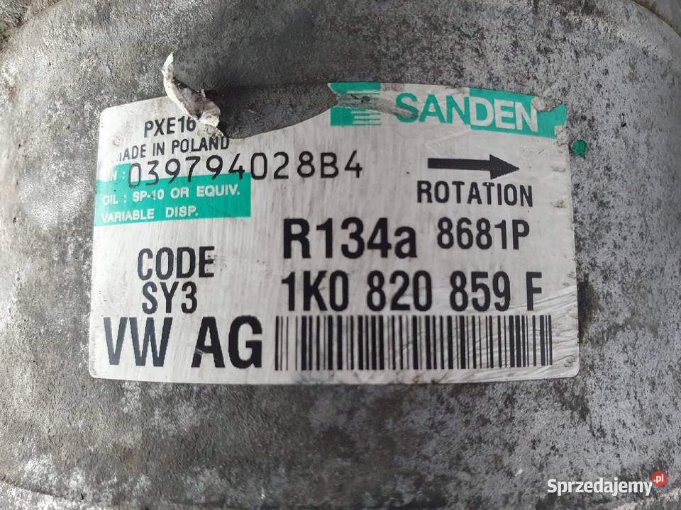 SPRĘŻARKA KLIMATYZACJI VW Golf V 20 TDI BKD Części samochodowe lubelskie Chełm