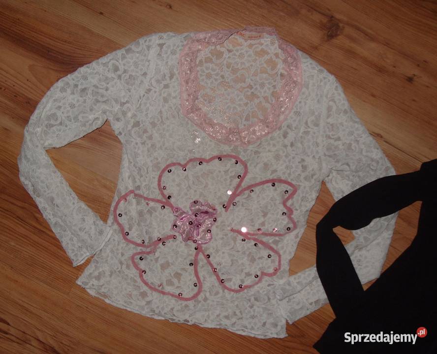 2x Siateczkowe Bluzeczki Zamek Cekiny r 3436 sprzedam