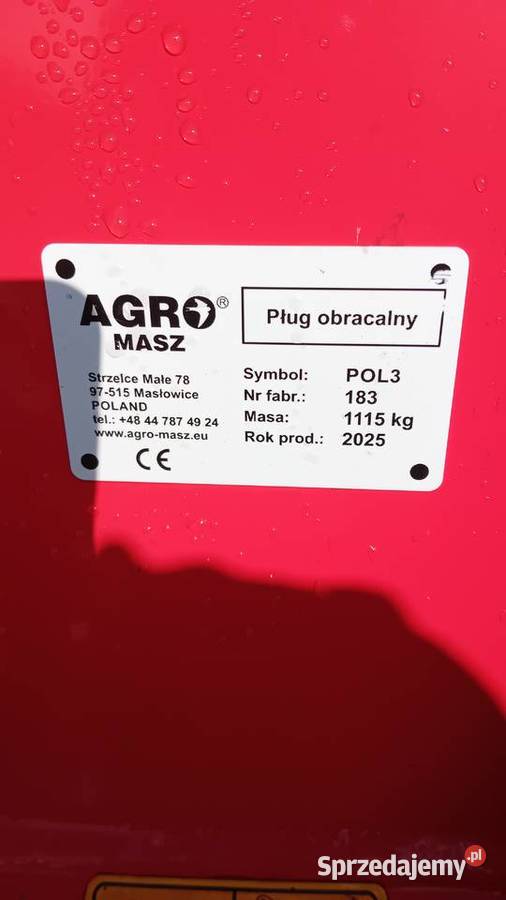 Pług obrotowy 3 skibowy Agro Masz Mykanów