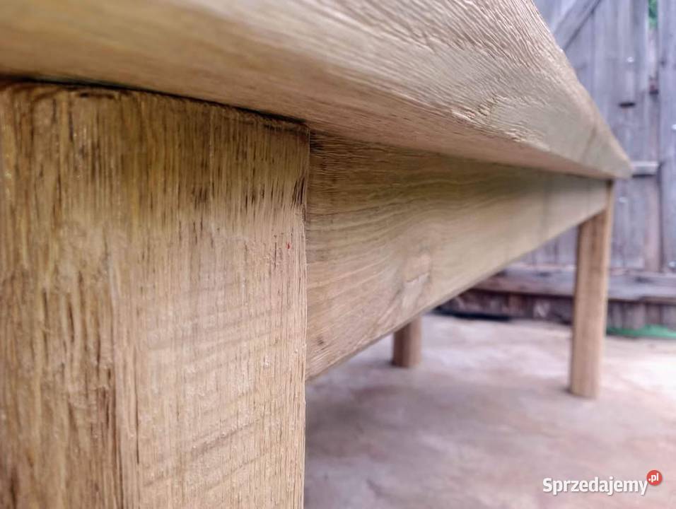 MONUMENTALNY STÓŁ DĘBOWY 100cm zachodniopomorskie Mieszałki