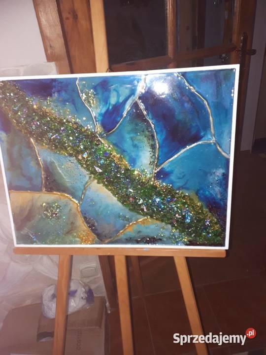 Obraz Turkus żywica epoksydowa Koszalin