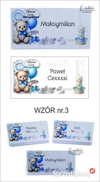 Winietki z okazji CHRZTU ŚWIĘTEGO CHRZEST lubuskie Zielona Góra