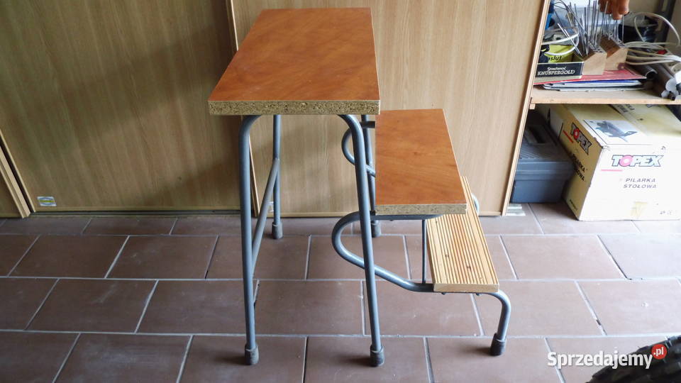 Stolik rozkładany Drabinka Desing lata 80 te wielkopolskie Radzewice