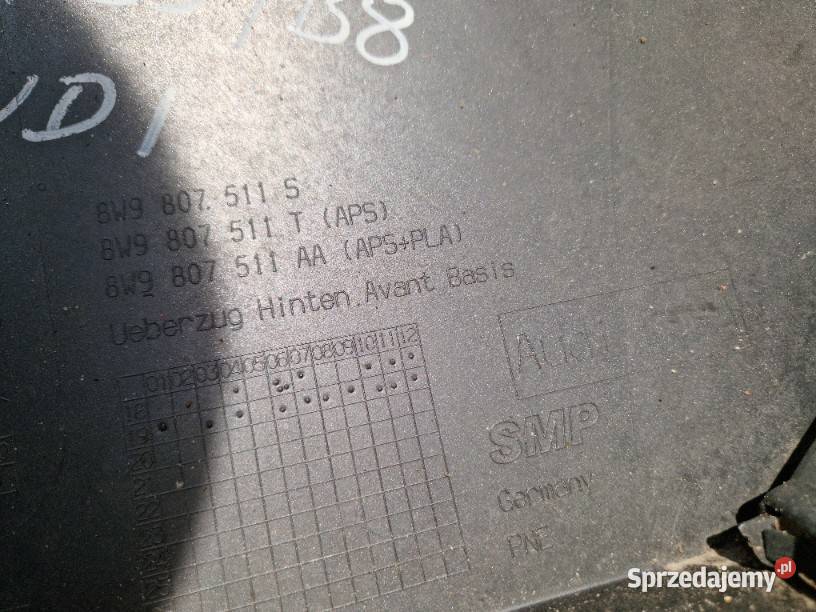 AUDI A4 B9 AVANT 8W9807511S ZDERZAK TYŁ TYLNI wielkopolskie Słowikowo