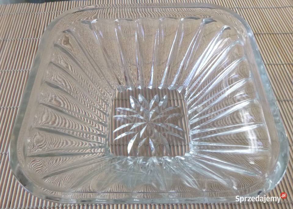 Szklana kwadratowa salaterka przezroczysty Warszawa