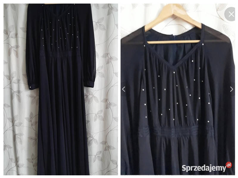 Granatowa sukienka z długim rękawem xlxxl Siemianowice Śląskie