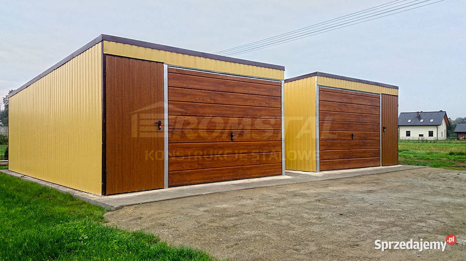 Mały Garaż Drewnopodobny 4x6 Blaszak Magazyn 24m2