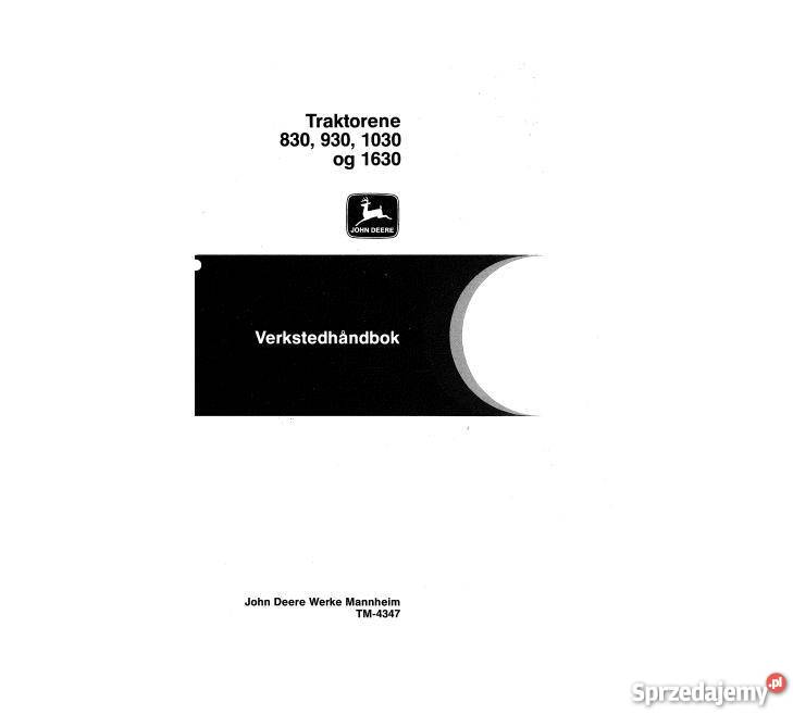 John Deere 830 930 1030 1640 instrukcja naprawy świętokrzyskie Kielce
