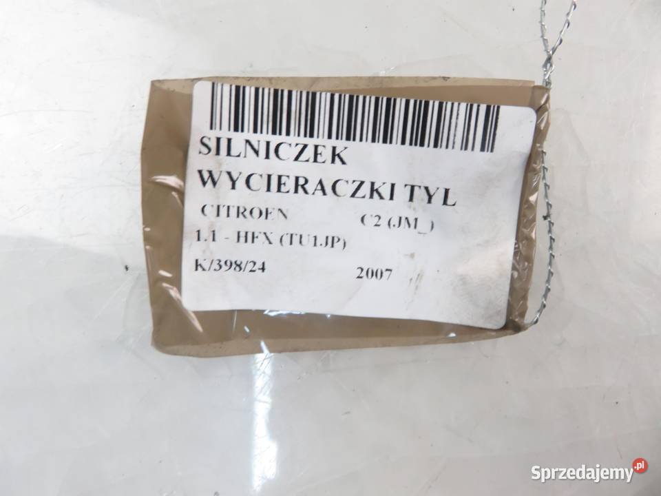 SILNICZEK WYCIERACZKI TYŁ CITROEN C2 9683557580