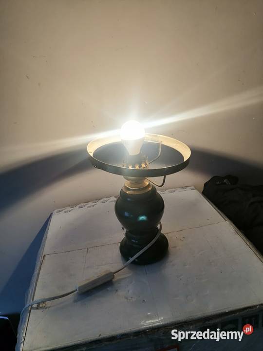 stara lampa szklana stolowa vintage retro dolnośląskie Legnica