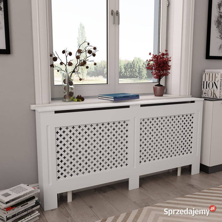 Osłony na kaloryfer 2 białe 172x19x815 MDF Warszawa