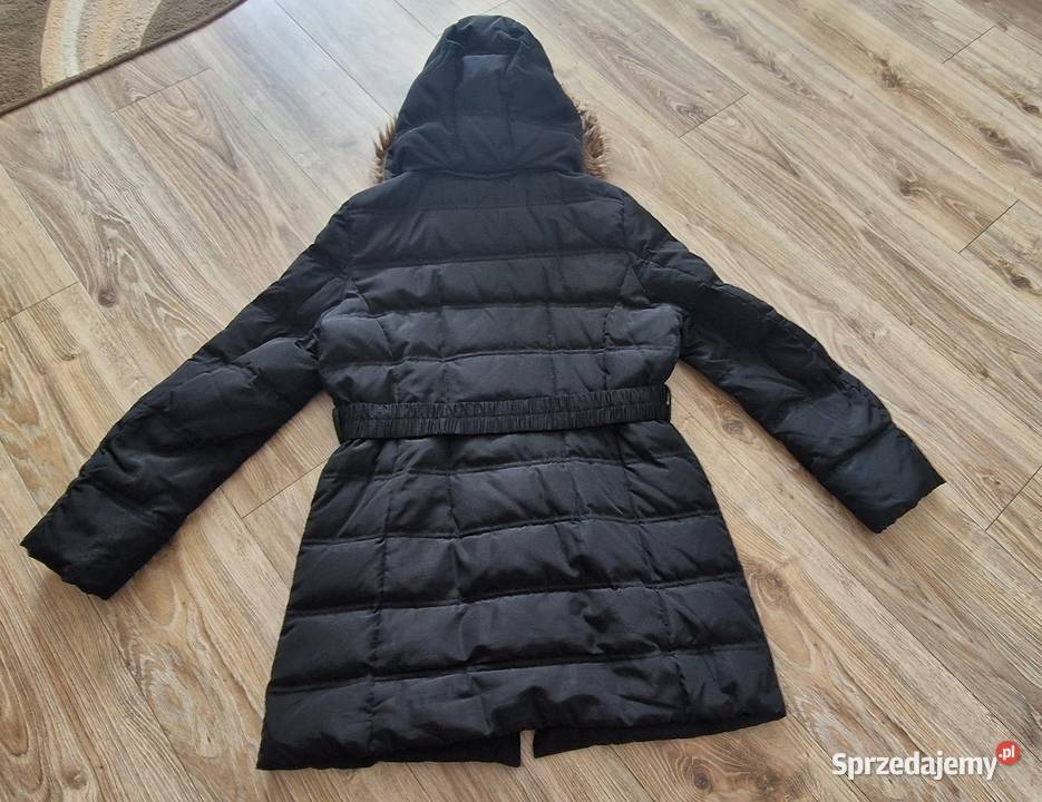 płaszcz zimowy HM czarny r 4244 XlXXL pikowany z czarny Kurtki i płaszcze Kraków sprzedam