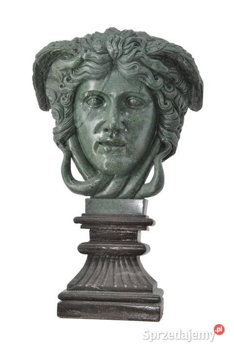 Popiersie Meduzy z Węzami Głowa z Marmuru Patyna