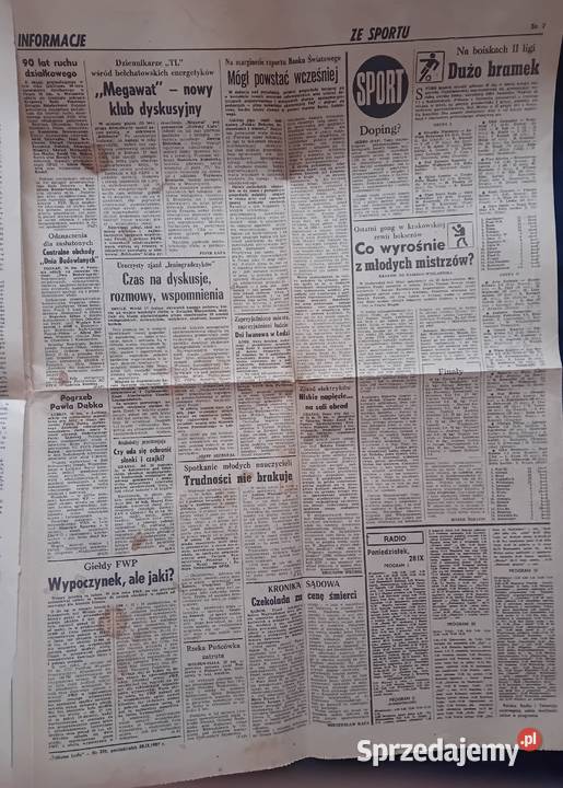 Trybuna Ludu 226 28 września 1987 r Antyki, Sztuka, Kolekcje Koźminek