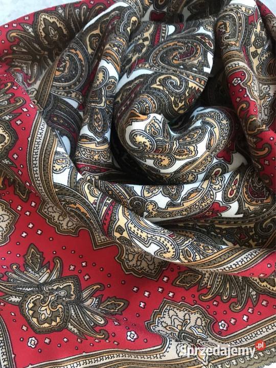 Chusta apaszka materiałowa vintage florystyczne mazowieckie