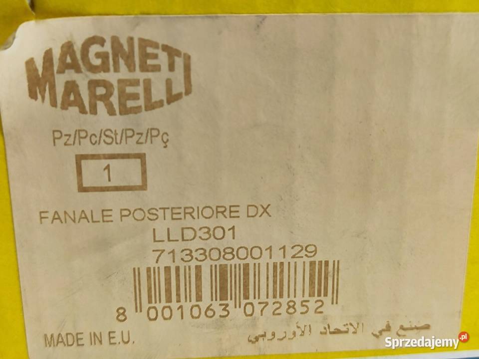 LAMPA PRAWA TYŁ FORD FIESTA IV VAN 9803 NOWA osobowe