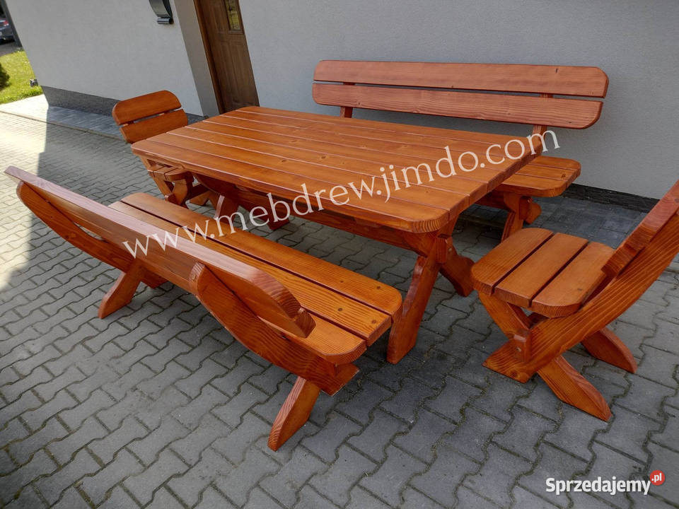 Meble ogrodowe drewniane stoły sprzedam