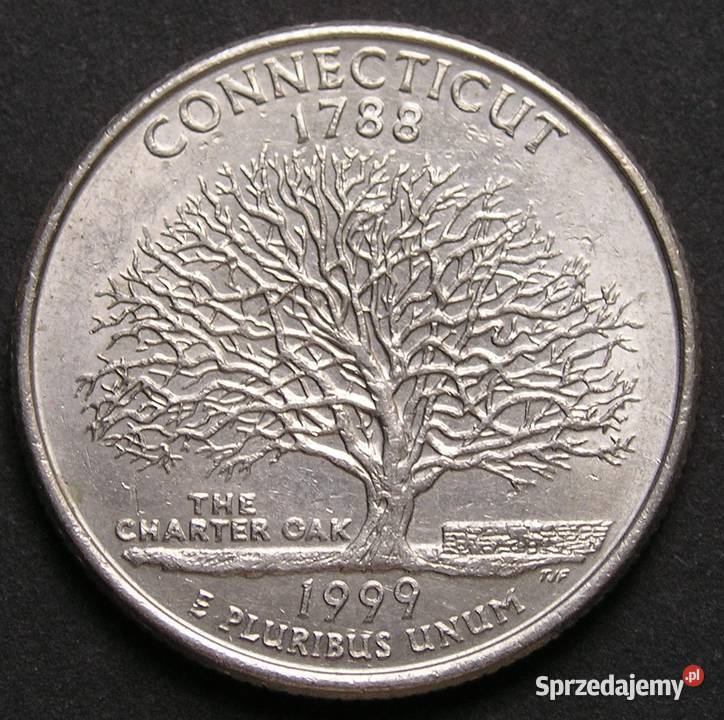 USA 14 DOLARA 1999 WASHINGTON CONNECTICUT 1788 Kolekcje Łódź sprzedam