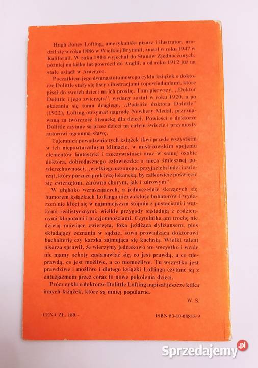 OGRÓD ZOOLOGICZNY DOKTORA DOLITTLE Hugh Lofting