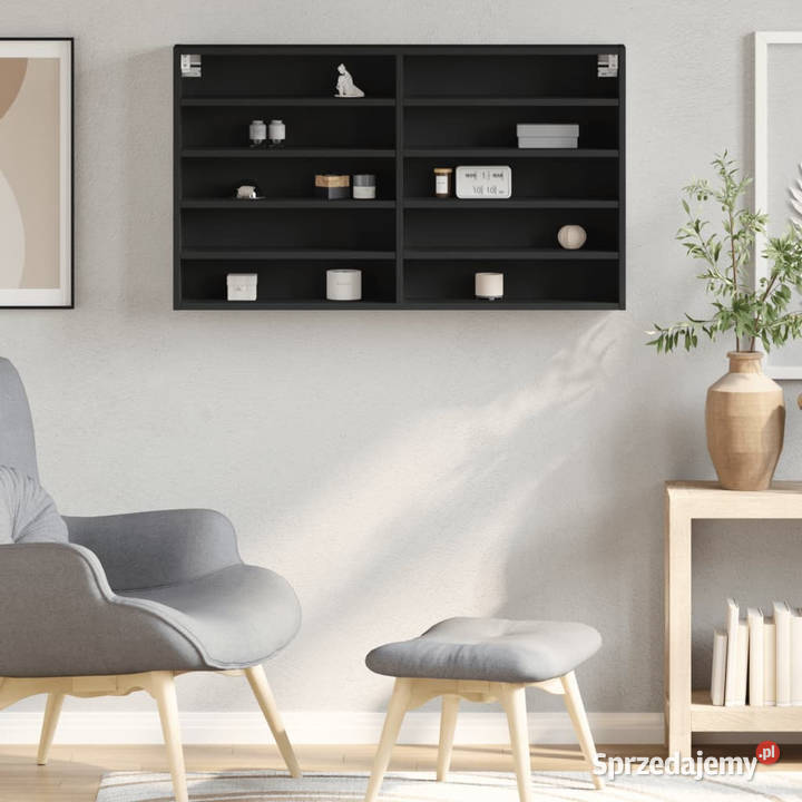 Witryna czarna 100x15x58 materiał drewnopochodny Warszawa