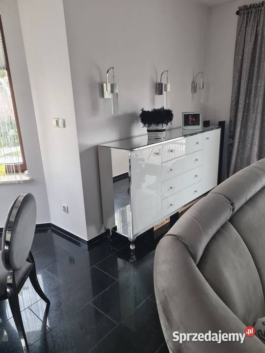 Komoda biała z lustra glamour Kępno