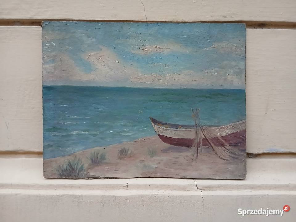 Obraz morze pejzaż morski stary łódź rybacka Warszawa