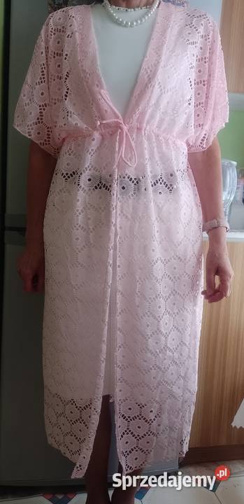 42XL Life BeachDługa różowa ażurowa narzutka małopolskie